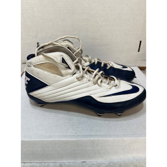 Nike Alpha Speed D Football Cleats Mens Size 11.5 White & Blue - Picture 1 of 7